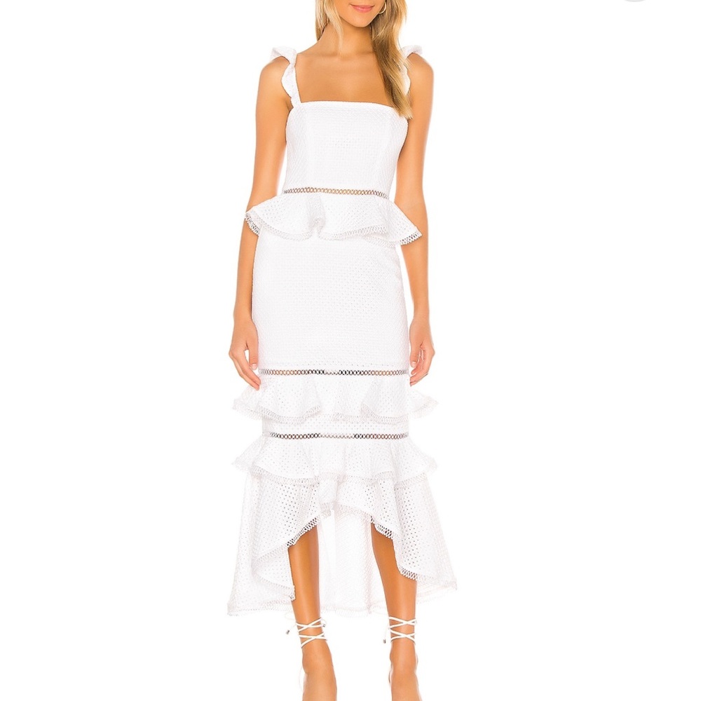 NBD Haze Midi Dress in Ivory